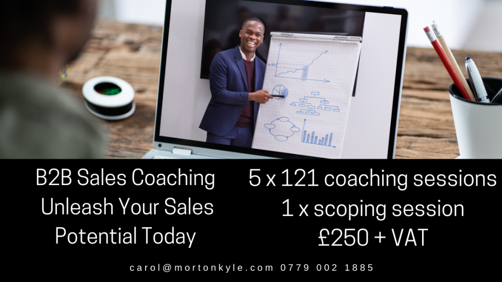 B2B Sales Coaching - to unlock sales potential, build confidence and increase motivation