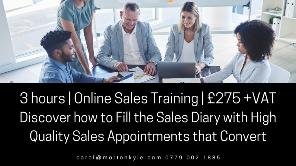 Online Sales Training - Fill the sales diary with high quality sales appointments 