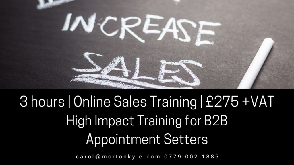 Fill the diary with high quality sales appointments that close - B2B Sales Training