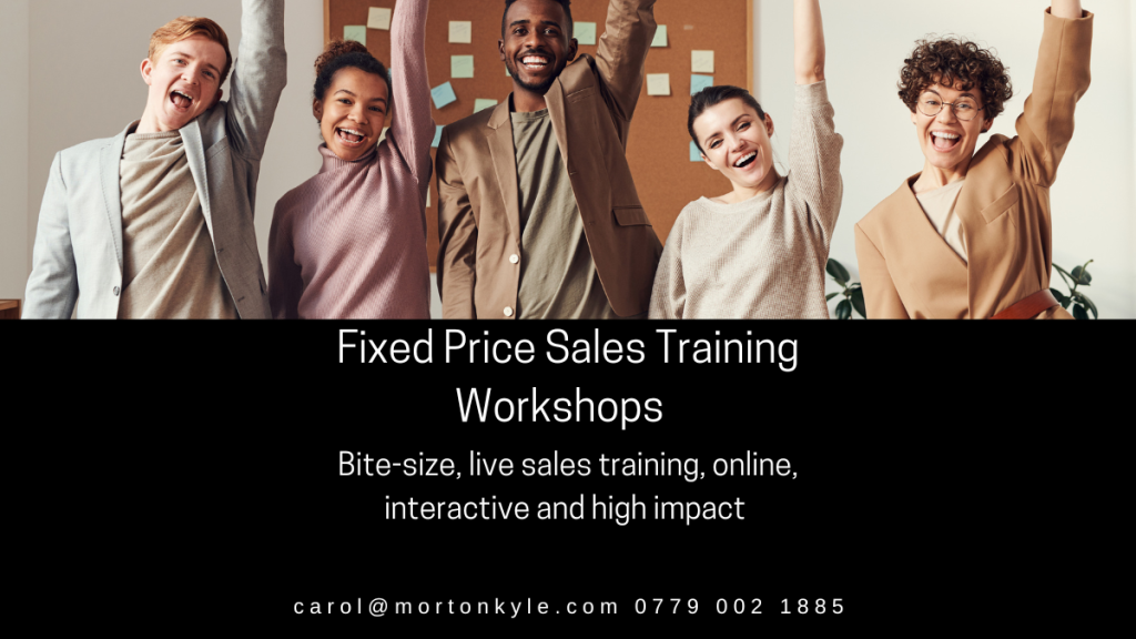 Fixed Price Sales Training Workshops - helping to close the sales performance gap