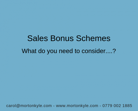 Sales Bonus Schemes | What’s Really Important?