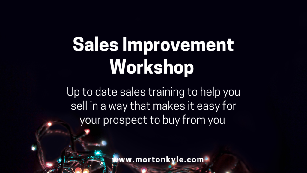 Helping ambitious sales teams to sell so that buyers want to buy! In 2023 a lot as changed, buyers are high on discounts and shopping around and low on loyalty and time. That can kill the chances of your average sales team - there is another way - The Sales Improvement Workshop - 2 days to change your sales results for ever.