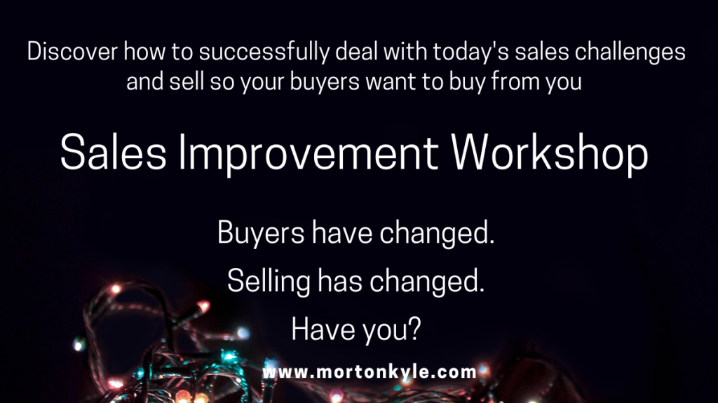 The Sales Improvement Workshop | Modern Sales Techniques to Maximise Sales Success with Buyers by using b2b2 sales questions