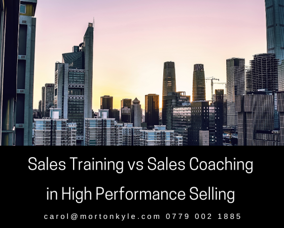 Sales Training vs Sales Coaching in Maximising Sales Performance